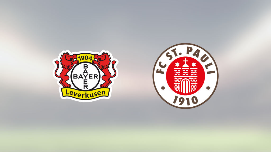 Bayer Leverkusen segrade mot St Pauli på hemmaplan