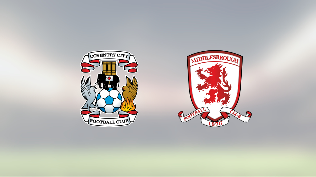 Coventry serieledare efter seger mot Middlesbrough