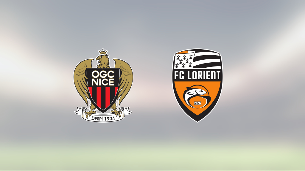 Kvittering på övertid för Lorient mot Niza efter Cadious mål