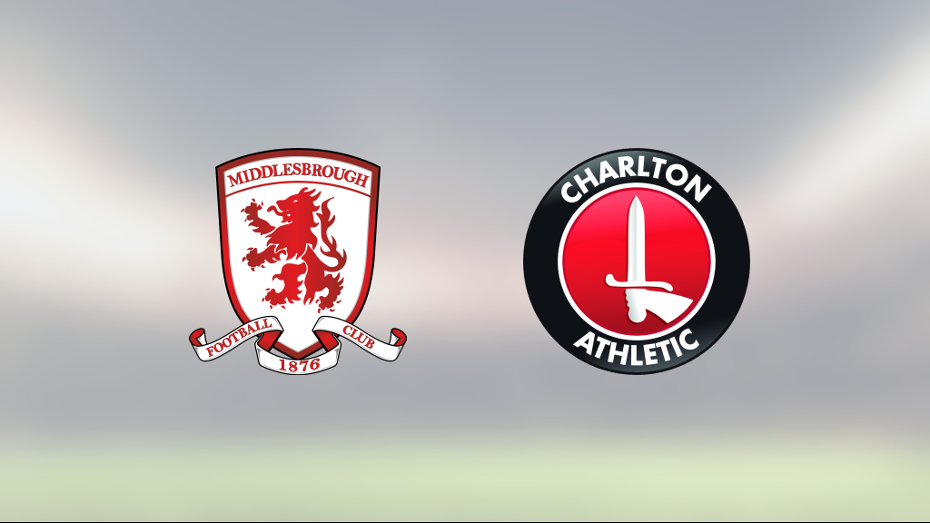 Charlton för tuffa för Middlesbrough – förlust på hemmaplan