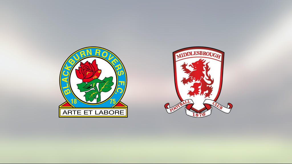 Delad pott när Blackburn tog emot Middlesbrough