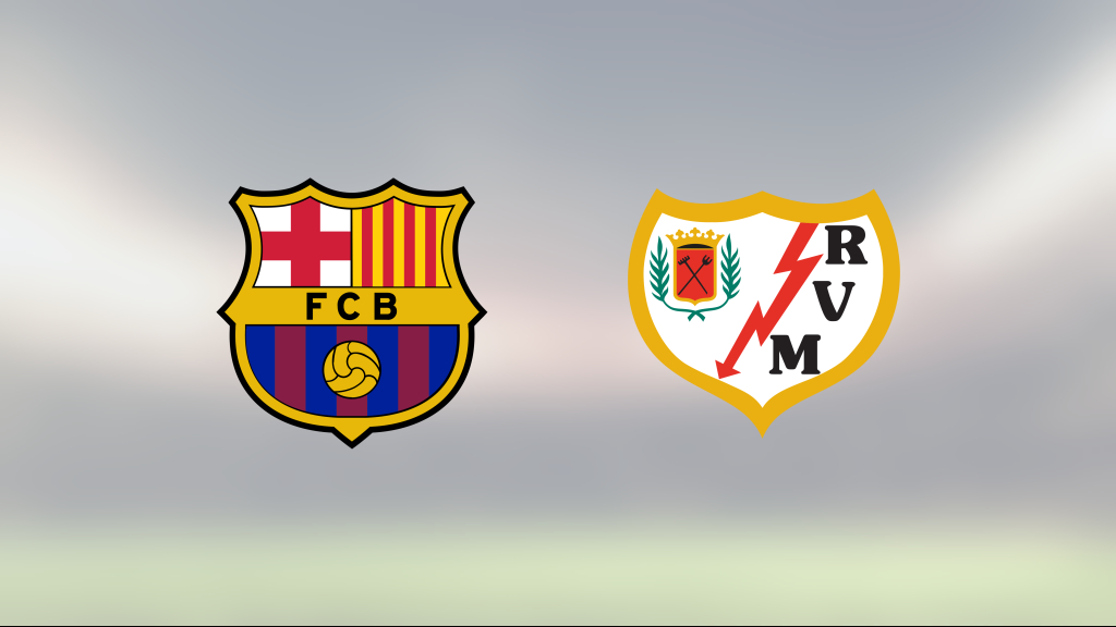 Segertåget fortsätter för Barcelona – men svit bröts för Rayo Vallecano
