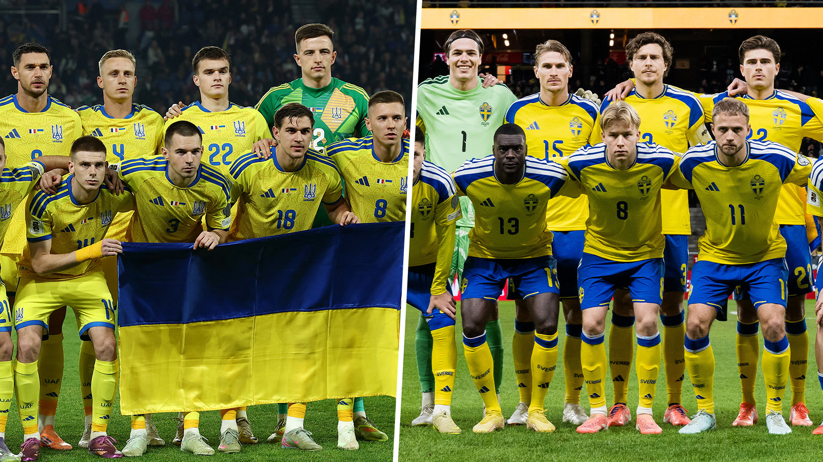 Där kan du se playoff-matchen mellan Ukraina och Sverige