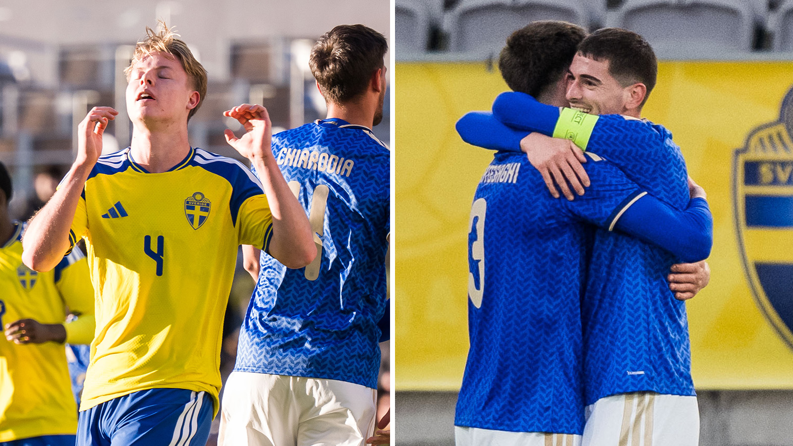 JUST NU: U21-landslaget överkörda av Italien i Borås