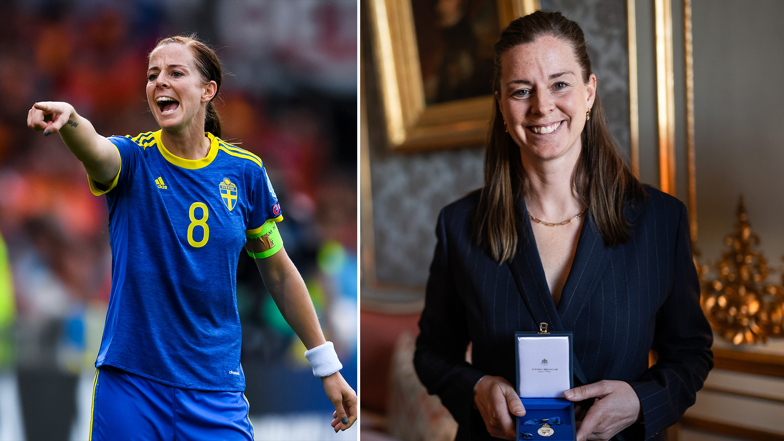 Här får legendaren medalj från kungen