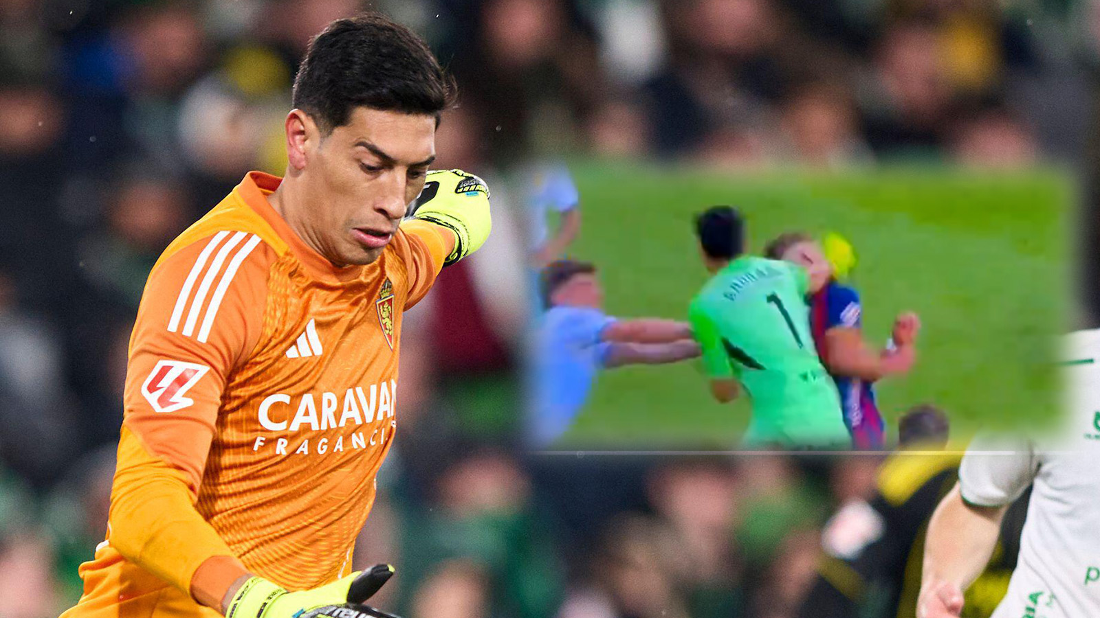 Zaragoza-målvakt slog motståndare i ansiktet