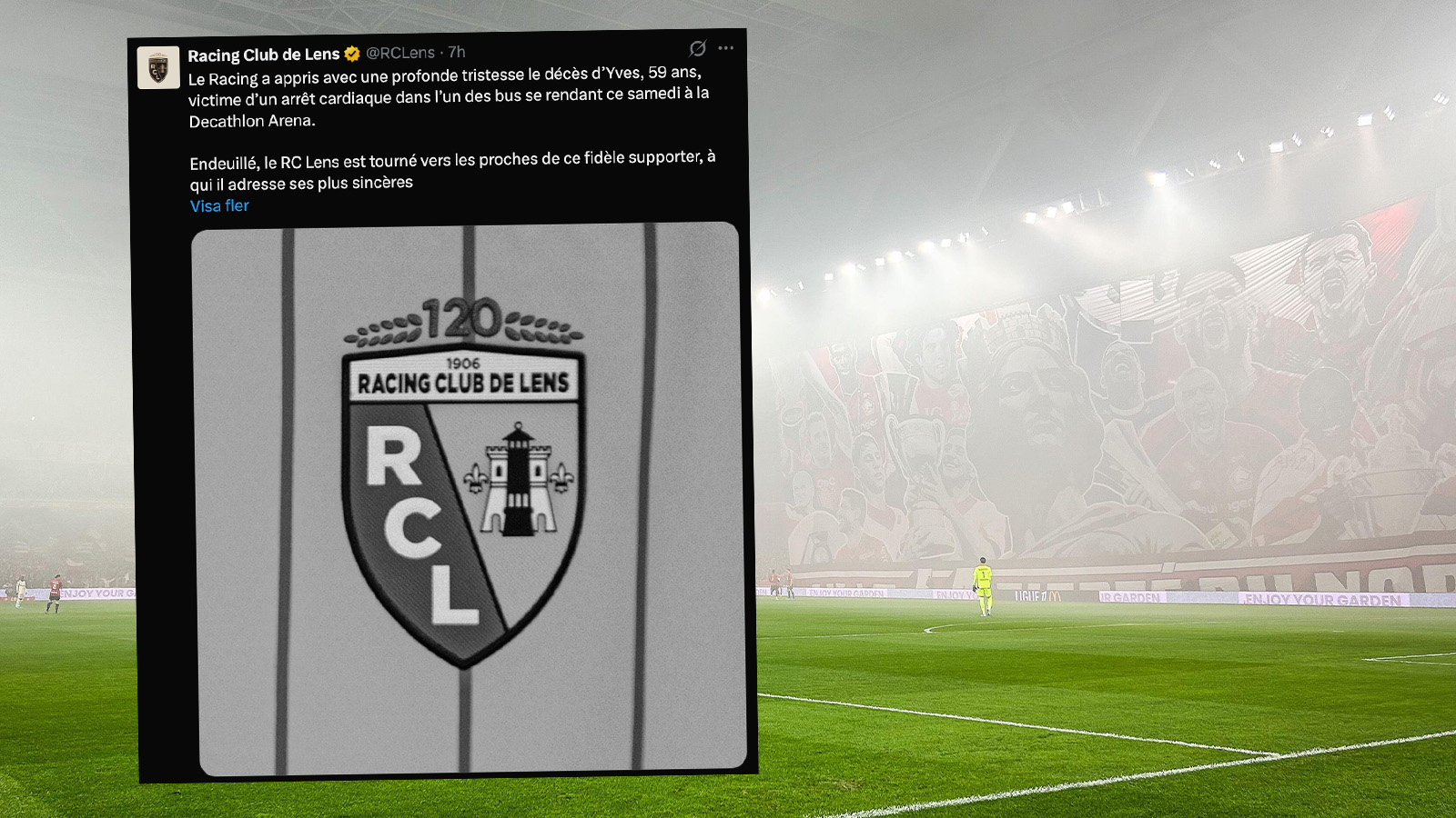 Beskedet: Lens-supporter dog på väg till bortamatch