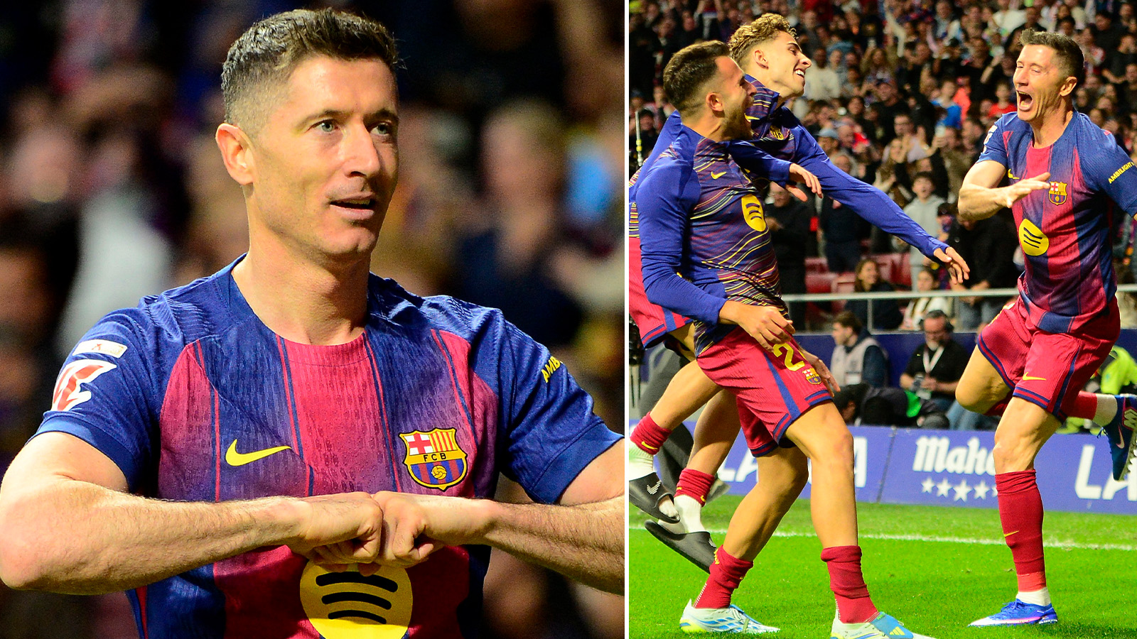 Barcelona rycker i toppstriden – Lewandowski matchhjälte