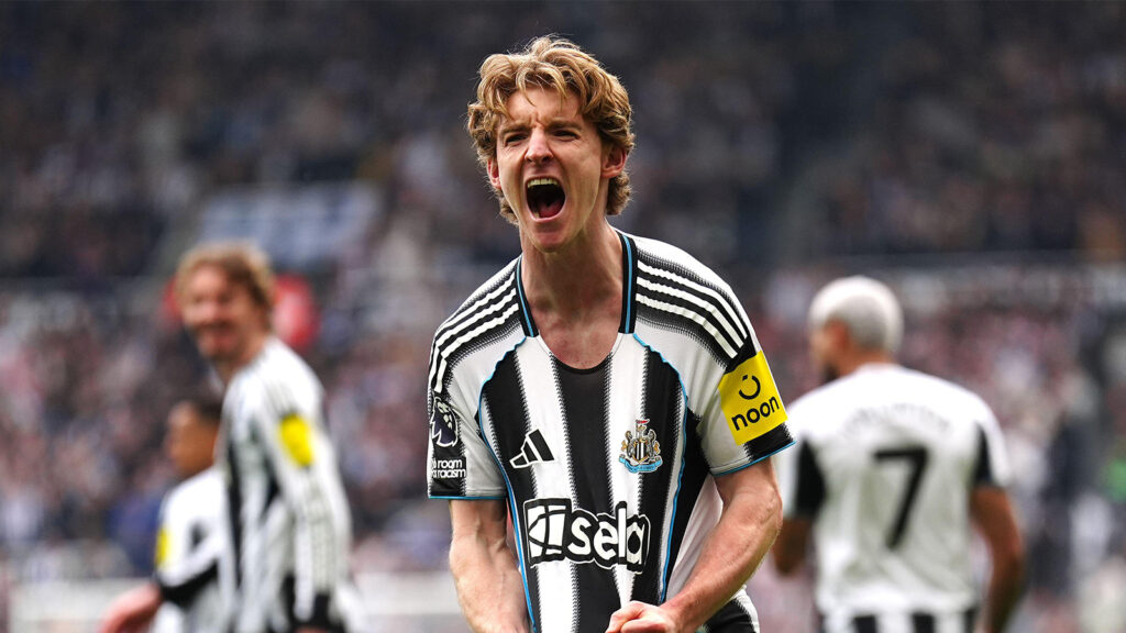 Arkivbild daterad 2026-03-22 på Anthony Gordon. FC Barcelona har registrerat sitt intresse för Newcastle United FC-anfallaren Anthony Gordon samtidigt som kampen om att värva den engelske landslagsspelaren intensifieras. Publiceringsdatum: onsdagen den 27 maj 2026.
