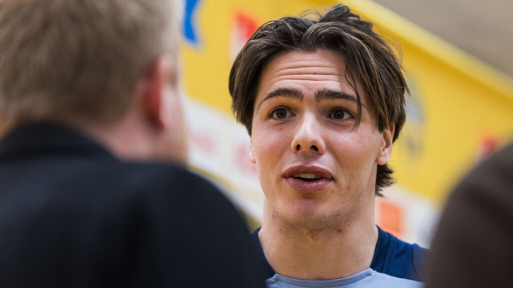Jacob Widell Zetterström of Sweden in the mixed zone after the FIFA World Cup Qualifier football match between Sweden and Slovenia on November 18, 2025, in Stockholm.
