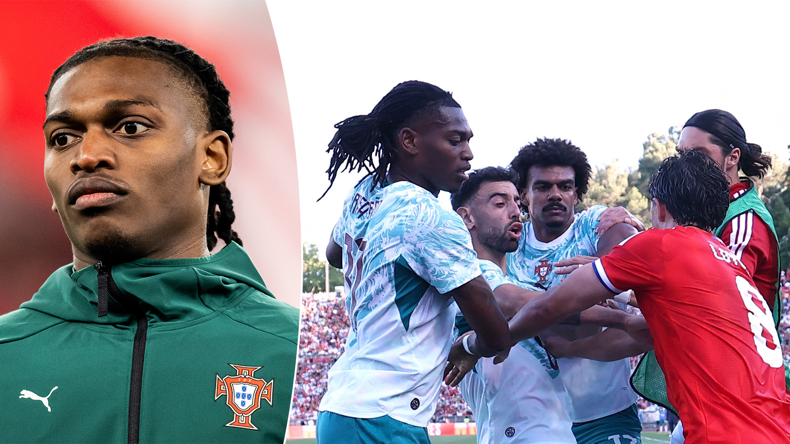 Leão riskerar avstängning efter det röda kortet