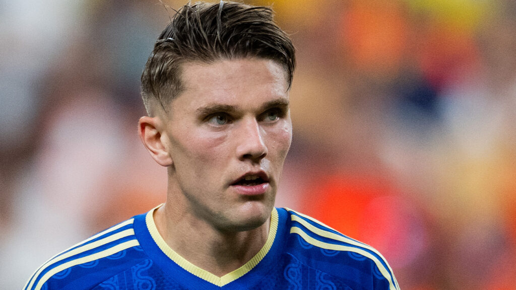**260620 Viktor Gyökeres i Sverige under fotbolls-VM 2026-matchen mellan Nederländerna och Sverige den 20 juni 2026 i Houston.**