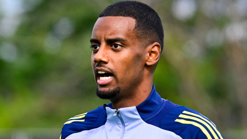 Stockholm, Sverige. 2 september 2025. Den svenske fotbollsspelaren Alexander Isak under tisdagens träning på Bosön i Stockholm inför de kommande VM-kvalmatcherna mot Slovenia och Kosovo. Foto: Jonas Ekströmer/TT/Kod 10030. Källa: TT Nyhetsbyrån/Alamy Live News.