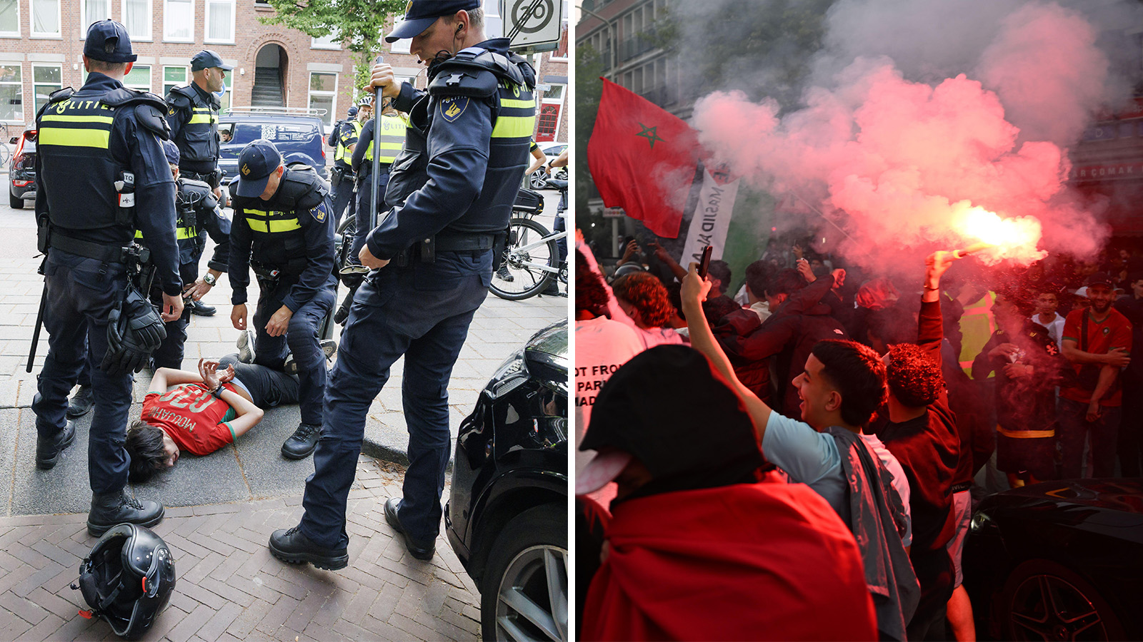 Kaos i Nederländerna efter fiaskot – kravallpolis och vattenkanoner