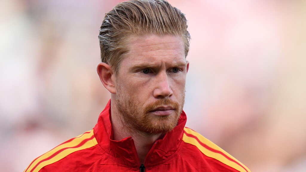 Kevin De Bruyne från Belgium ställer upp inför den internationella träningslandskampen mellan Croatia och Belgium i Rijeka, Kroatien, tisdagen den 2 juni 2026. (AP Photo/Darko Bandic)
