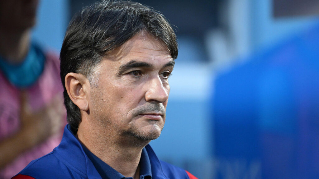 **Varaždin, Kroatien. 7 juni 2026. Kroatiens förbundskapten Zlatko Dalić under den internationella träningslandskampen mellan Kroatien och Slovenien på Stadion Varteks den 7 juni 2026 i Varaždin, Kroatien. Foto: Igor Soban/PIXSELL. Källa: Pixsell/Alamy Live News.**
