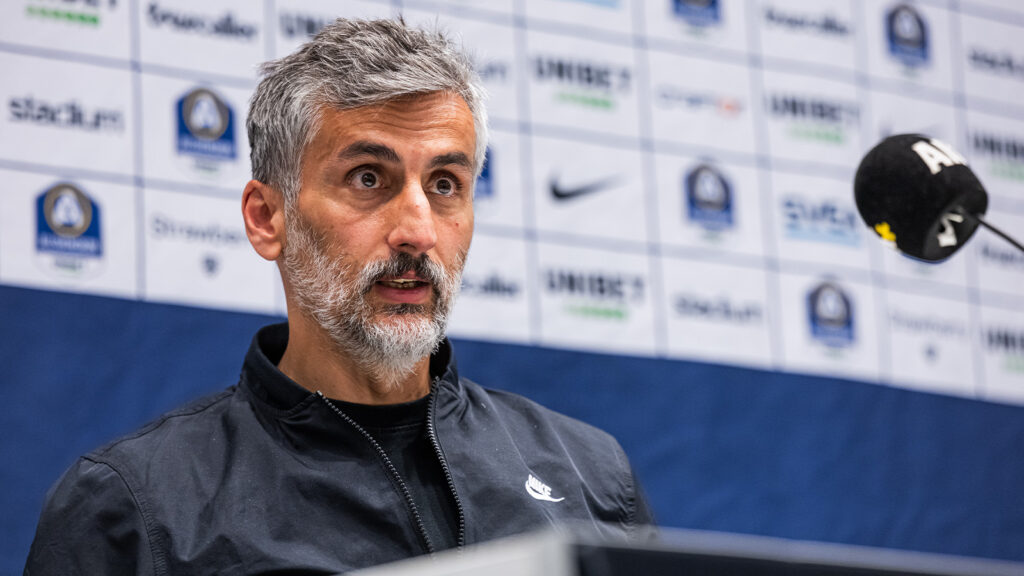 AIKs tränare José Riveiro under presskonferens efter fotbollsmatchen i Allsvenskan mellan AIK och Sirius den 30 maj 2026 i Stockholm.

