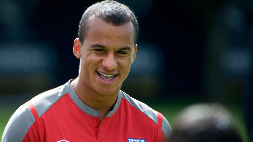 Tvååker, Sverige, den 21 juni 2009. Englands Gabriel Agbonlahor under ett individuellt träningspass på grund av skada i samband med en träning med Englands U21-landslag på Övrevi IP.
Foto: Björn Lindgren/AP/Scanpix.