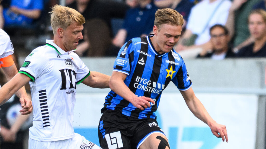 Sirius Charlie Nildén under fotbollsmatchen i Allsvenskan mellan Sirius och GAIS den 24 maj 2026 i Uppsala.