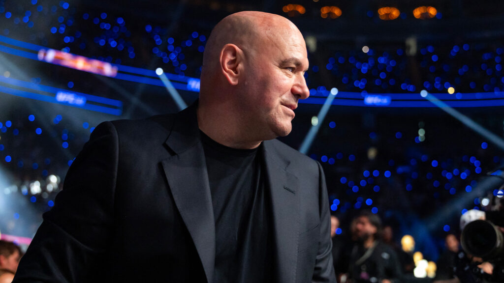 Las Vegas, Nevada, USA, den 11 juli 2026. UFC-presidenten Dana White på plats under UFC 329 på T-Mobile Arena.
Foto: Mark J. Rebilas-Imagn Images.