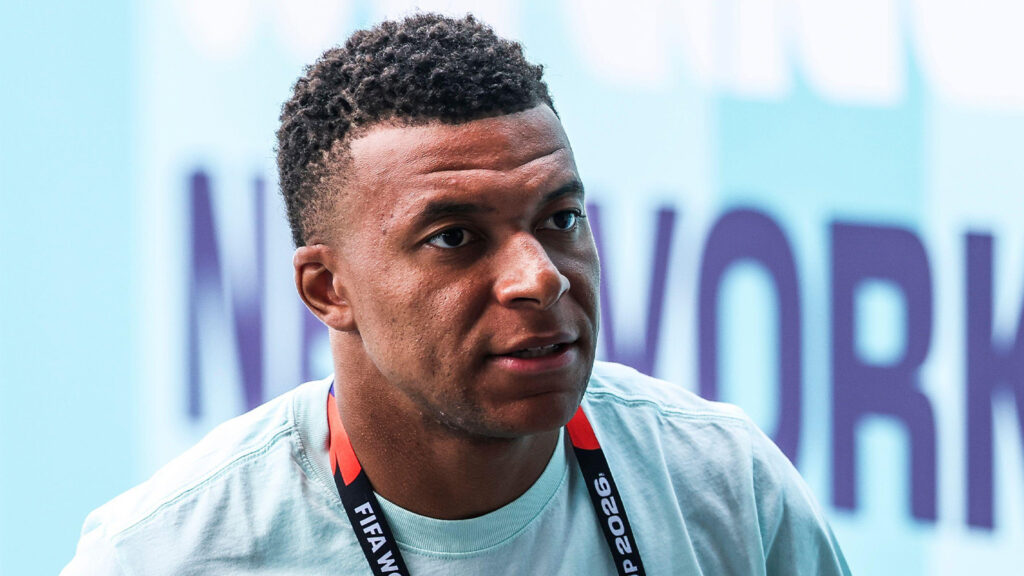 **Kylian Mbappé inför åttondelsfinalen mellan Frankrike och Sverige i fotbolls-VM 2026 på MetLife Stadium i East Rutherford, New Jersey, USA, den 30 juni 2026. (Foto: Johnny Fidelin/Icon Sport)**
