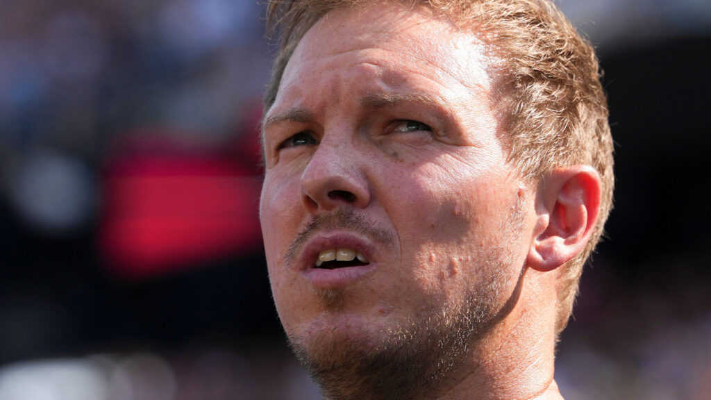 **Tysklands förbundskapten Julian Nagelsmann inför åttondelsfinalen mellan Tyskland och Paraguay i fotbolls-VM 2026 på Boston Stadium i Boston, USA, den 29 juni 2026.**