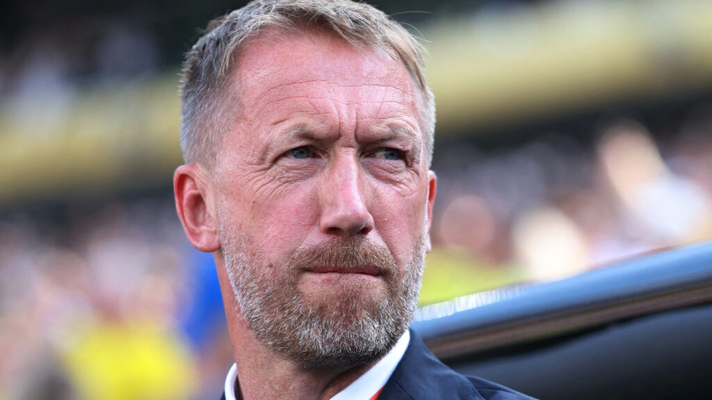 **Förbundskapten Graham Potter inför åttondelsfinalen mellan Frankrike och Sverige i fotbolls-VM 2026 på New York New Jersey Stadium i East Rutherford, USA, den 30 juni 2026. (Foto: Reuters/John Sibley)**
