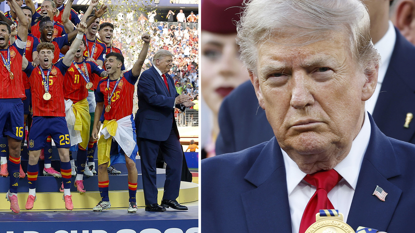 Här snor Donald Trump VM-showen