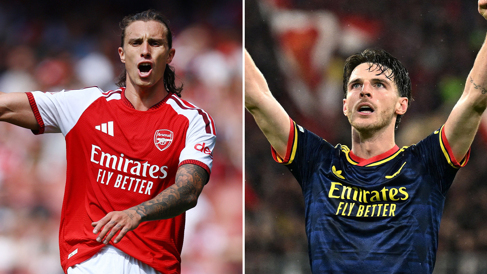 Glädjebesked för Arsenal – Rice och Calafiori tillbaka